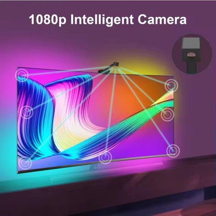 RGB 디코어 바 LED 스마트 TV 백라이트 스트립 라이트 카메라 IP20 3.8m 12V TV