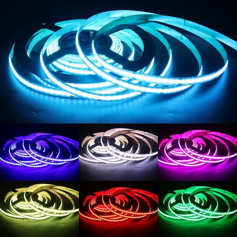 756 LED RGB 10mm Wide COB LED 스트립 라이트 직접 지원