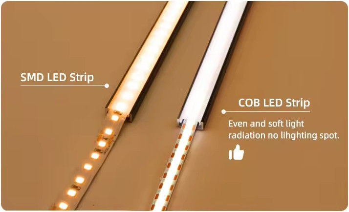 RGB 756 LEDs COB LED 스트립 12V 24V 5M 90 Ra 및 -45 50C 작업 온도