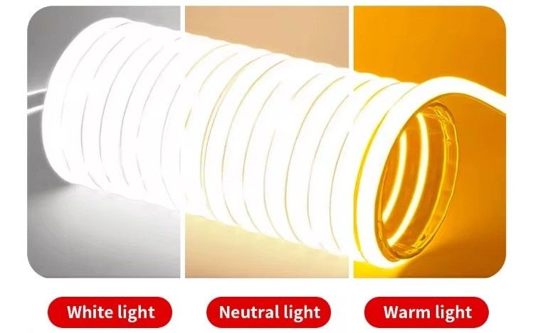 고전압 유연성 COB LED 스트립 라이트 IP65 방수 50M 100M 각 릴 30000 시간 수명 및 80 CRI
