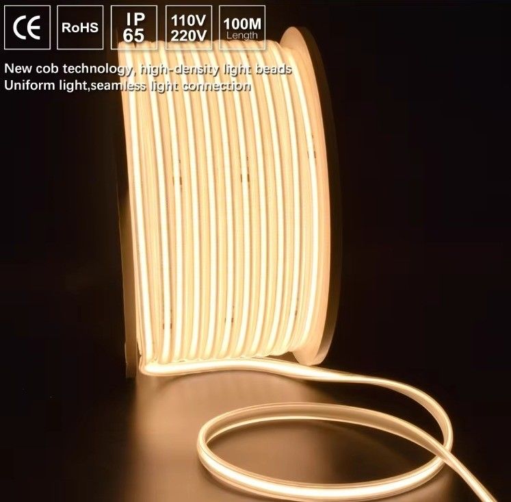 COB LED 스트립 라이트 방수 IP65 220V 110V 2- 컬러 온도 2700K / 3000K / 4000K / 6000K