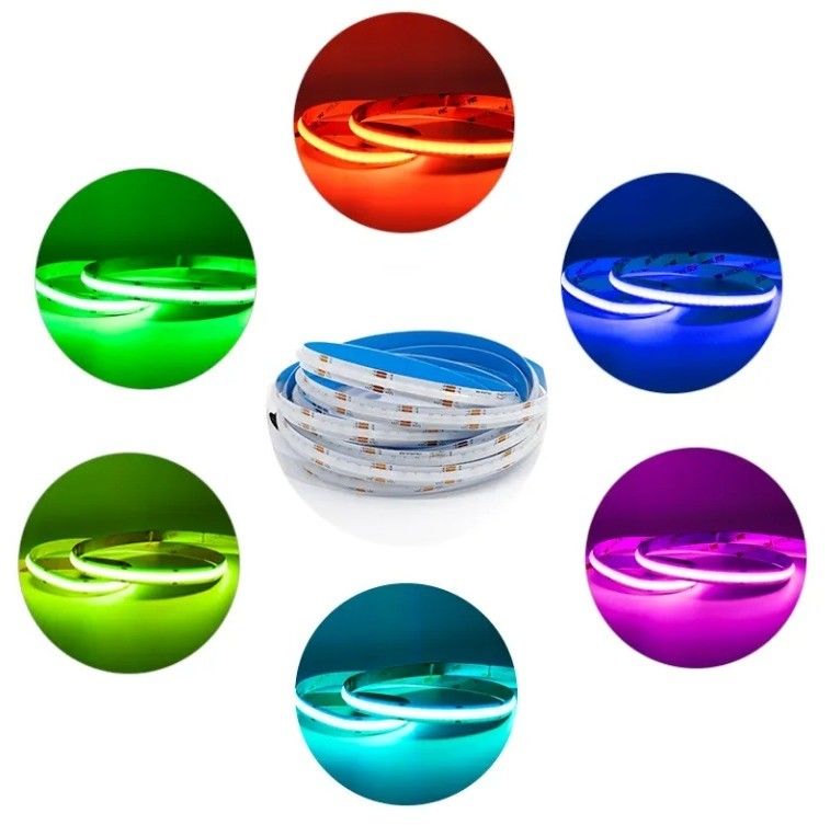 80lm/w 400leds/m Ultra Thin 5V 12V 24V IP20 화이트 COB LED 라이트 스트립 3mm 5mm 너비 화이트 블루 레드 그린 FCOB LED 스트립