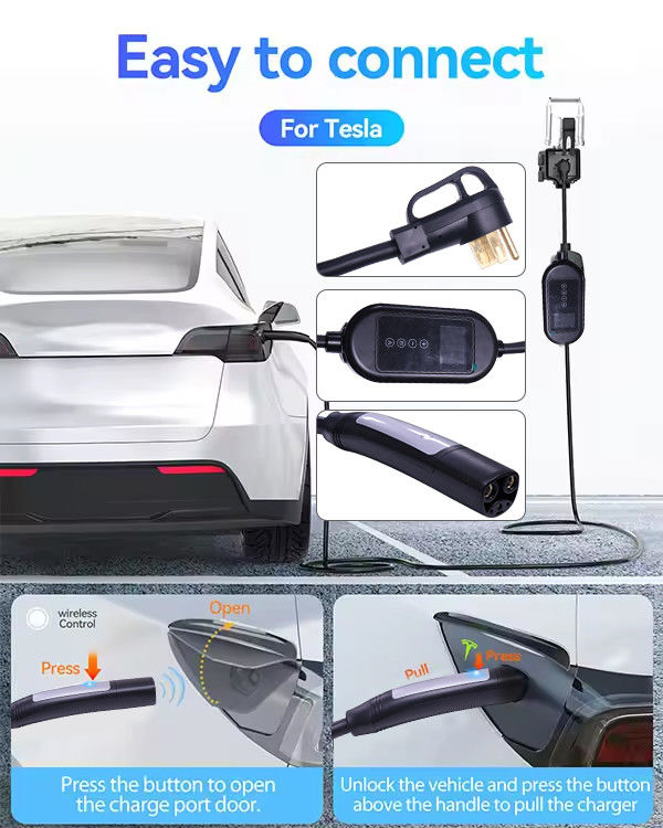 3.7KW EV 충전기 2형 여성 충전 플러그와 표시등